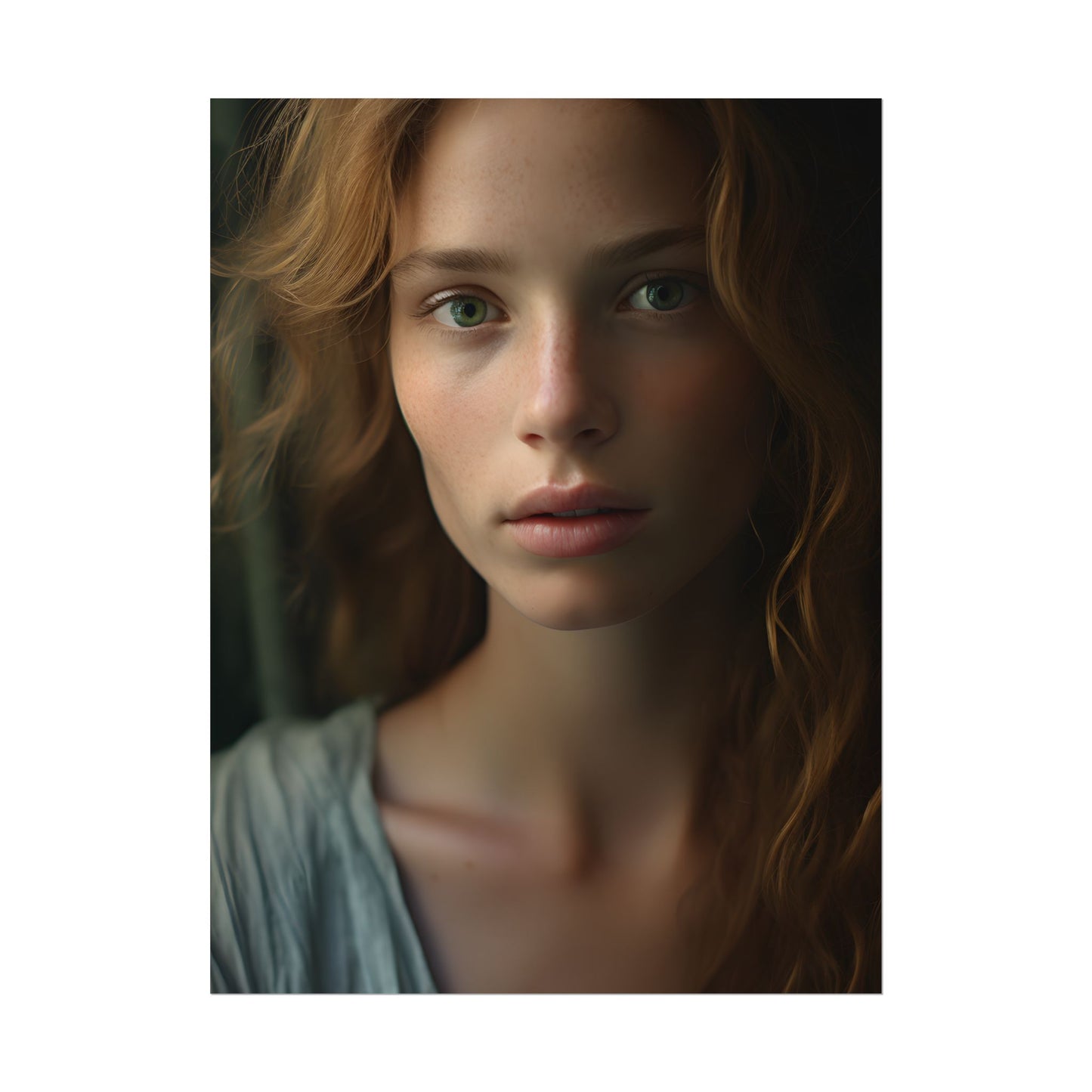 Close-Up Joy: Light Blue Eyes - Poster