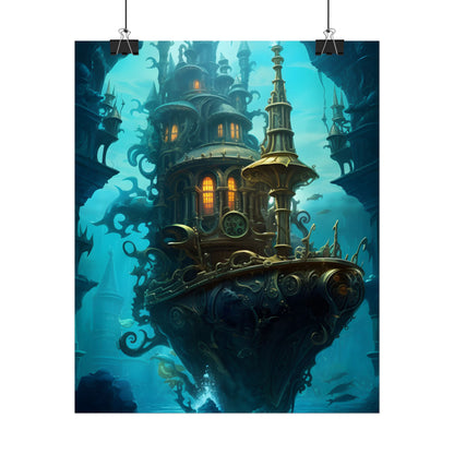 Steampunk Dive: Explore Captain Nemos Nautilu - Poster