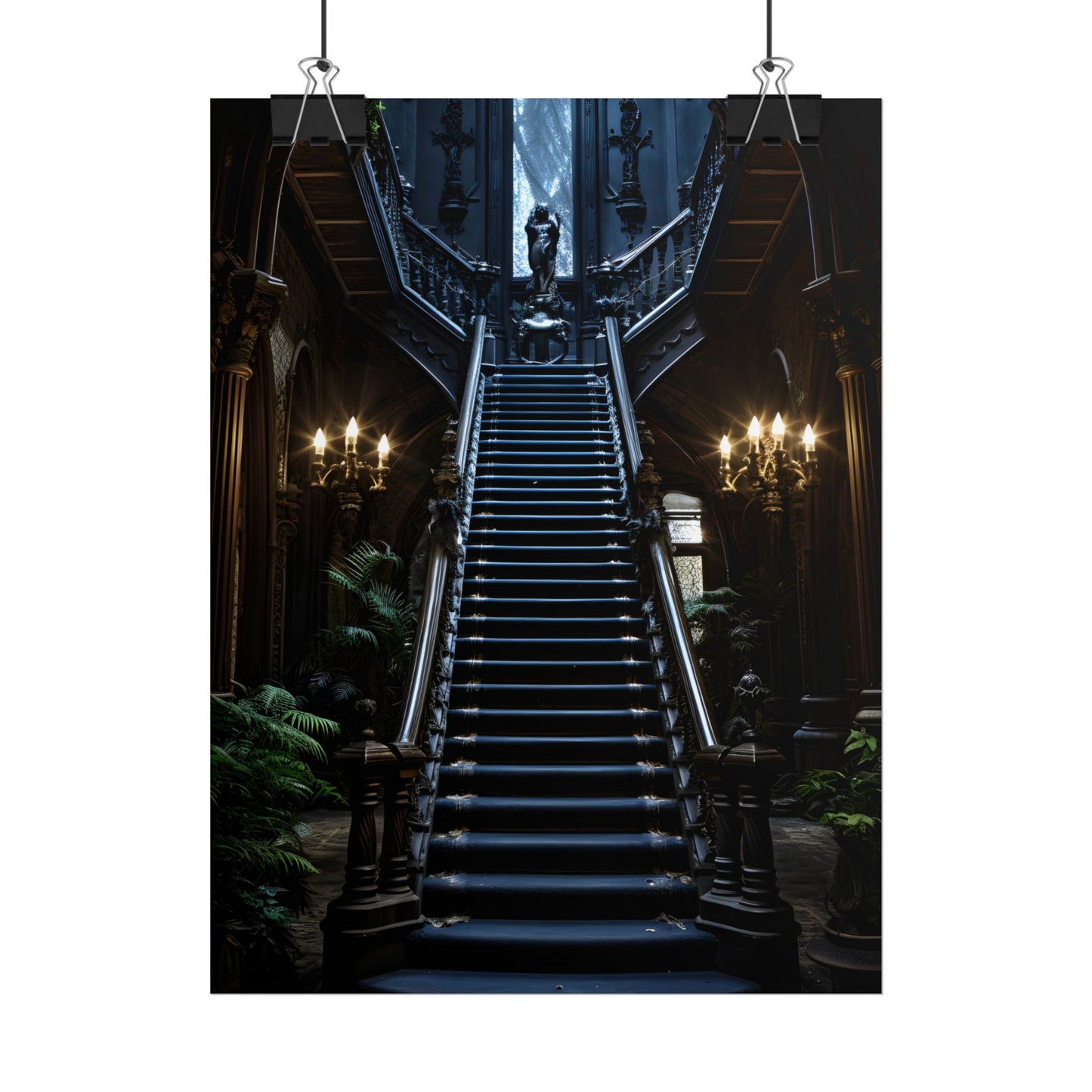 Haunted Victorian Mansion Mystery: Spooky Gothic Artwork - Poster