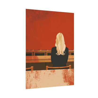 Minimalist Portrait: Blonde Woman in 20[4] Batch Poster Art - Poster