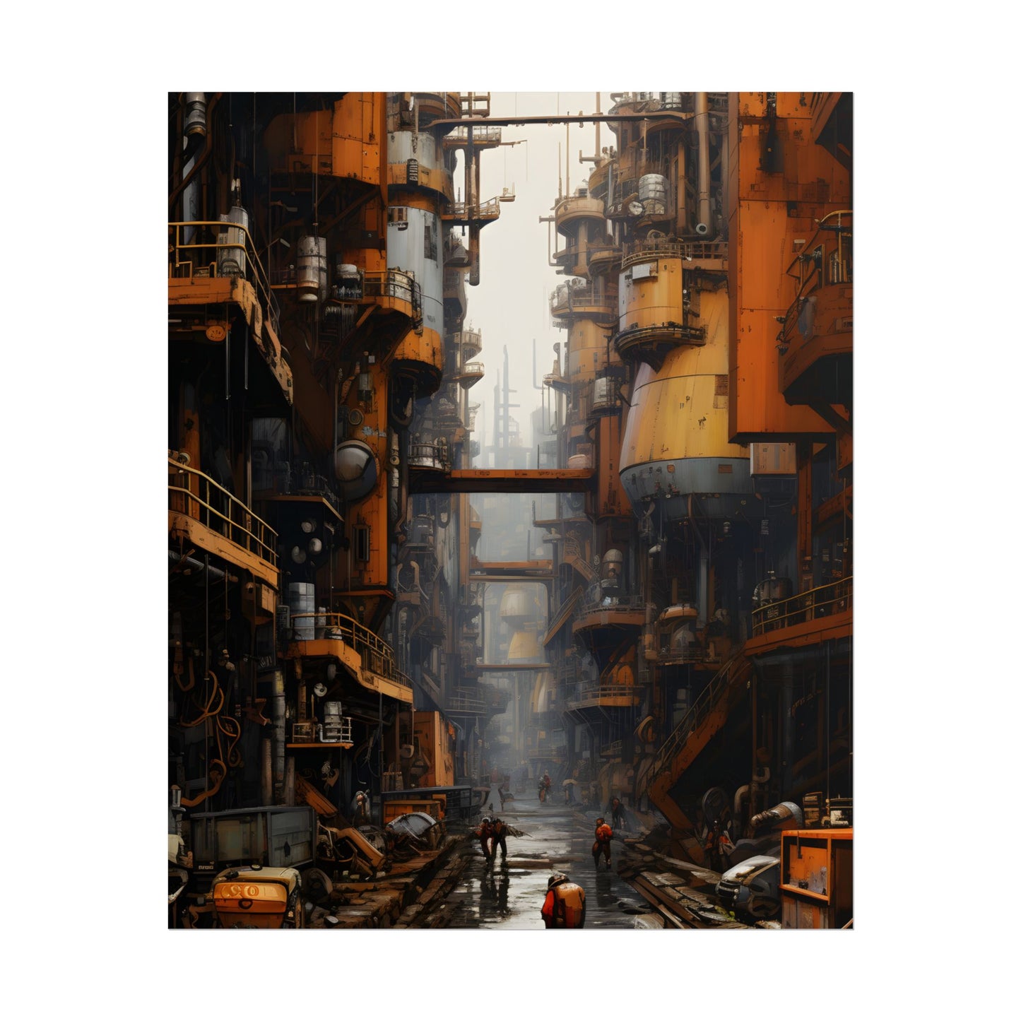 Steampunk Apocalypse: Post-Apocalyptic Cityscape - Poster