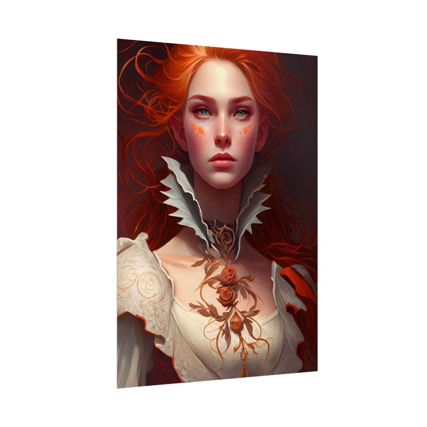Portrait of a Redhead in Soft Light - Poster