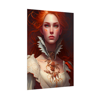 Portrait of a Redhead in Soft Light - Poster