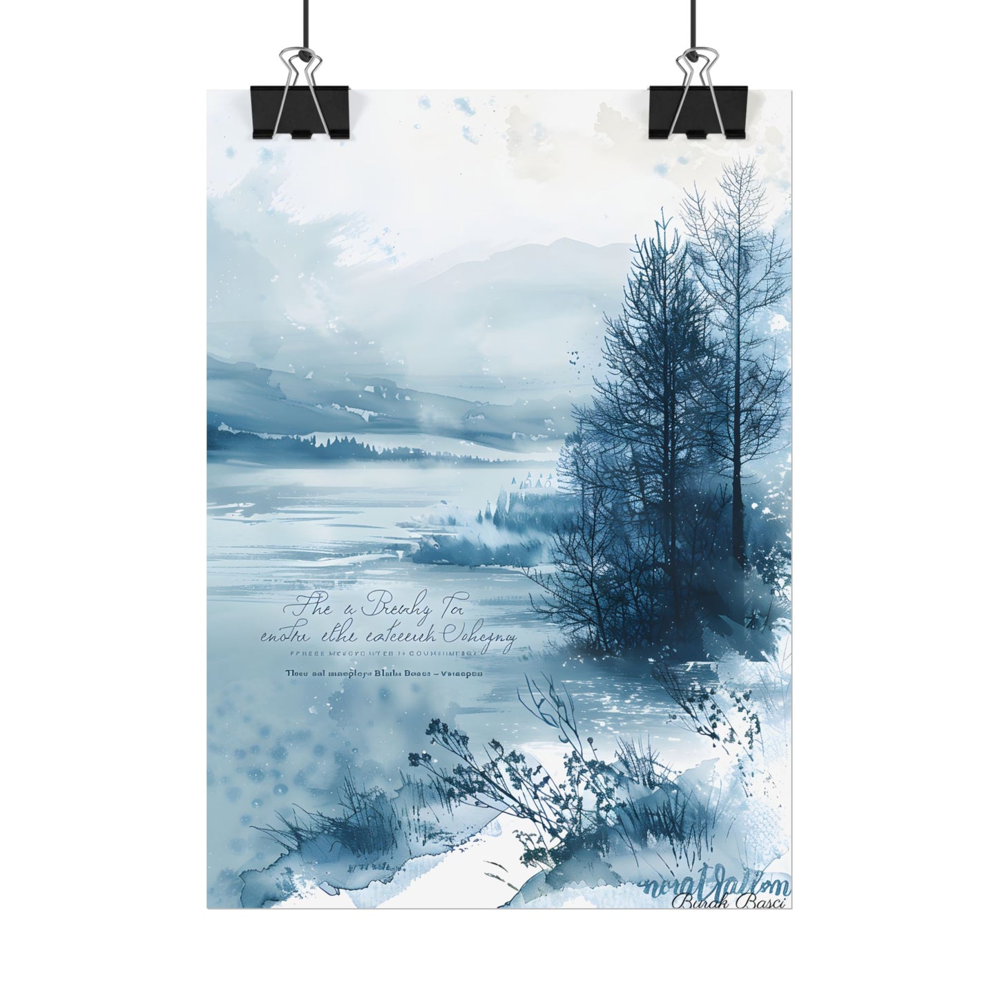 Peaceful Serenity: Winding River and Forest Reflections - Poster