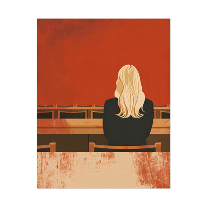 Minimalist Portrait: Blonde Woman in 20[4] Batch Poster Art - Poster