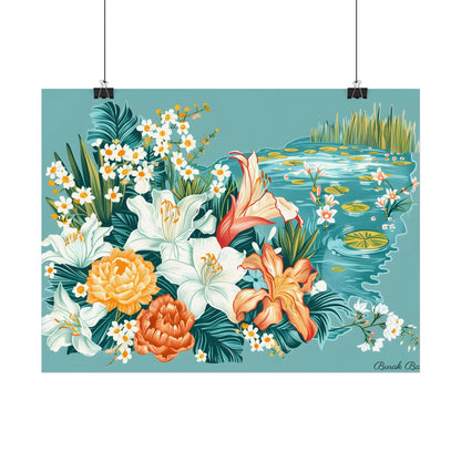 Vibrant Florida State Map: Colorful Artwork - Poster