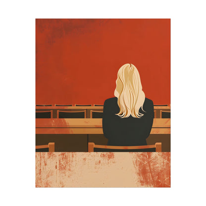 Minimalist Portrait: Blonde Woman in 20[4] Batch Poster Art - Poster