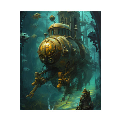 Underwater Steampunk Adventure: A Hero's Quest for Discovery - Poster