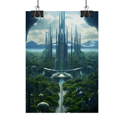 Dystopian Utopia: Perfect Yet Oppressive Society - Artwork - Poster