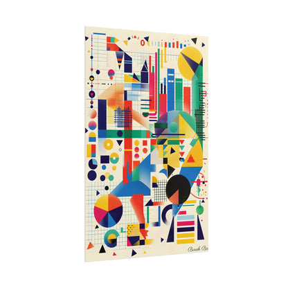 Colorful Educational Artwork: Statistical Illustration - Poster