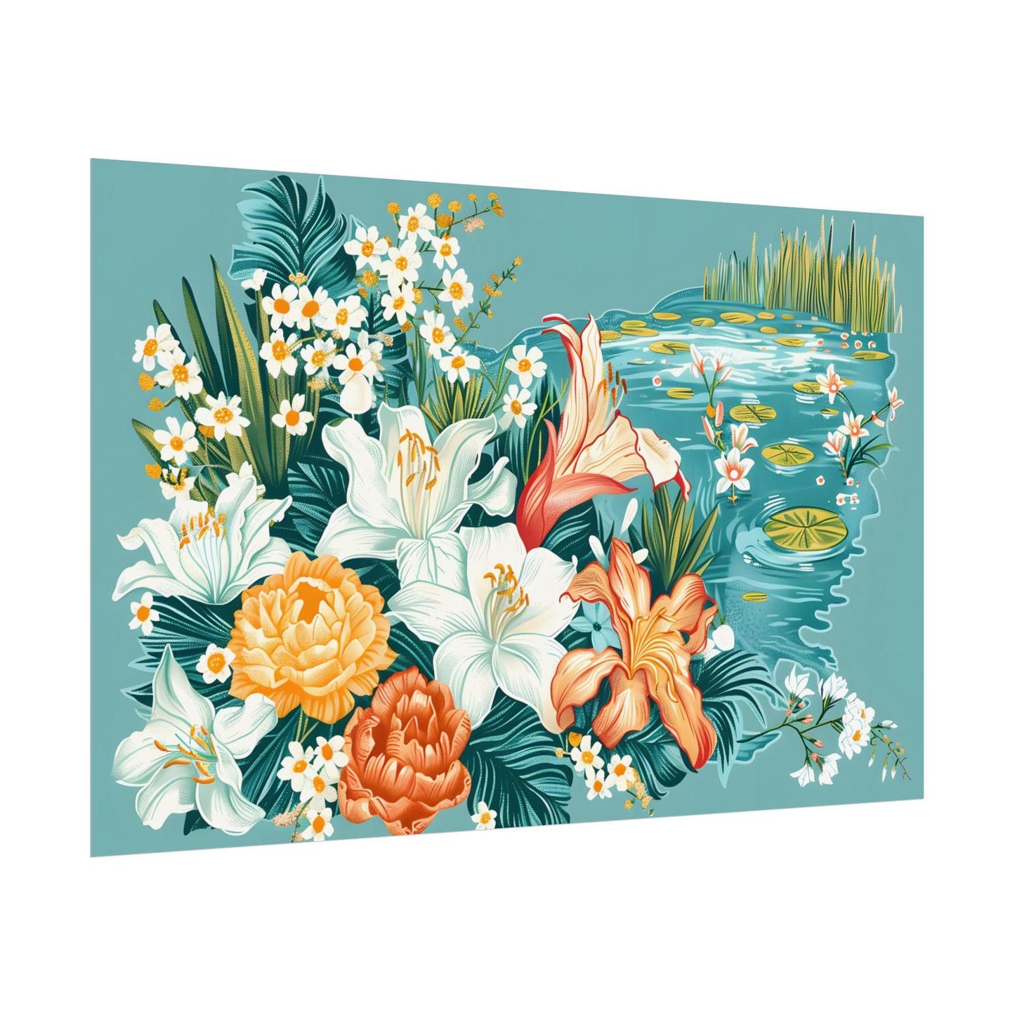 Vibrant Florida State Map: Colorful Artwork - Poster