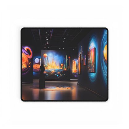 Celestial Art Gallery: Wide-Angle Shot of Space Artwork - Desk Mat