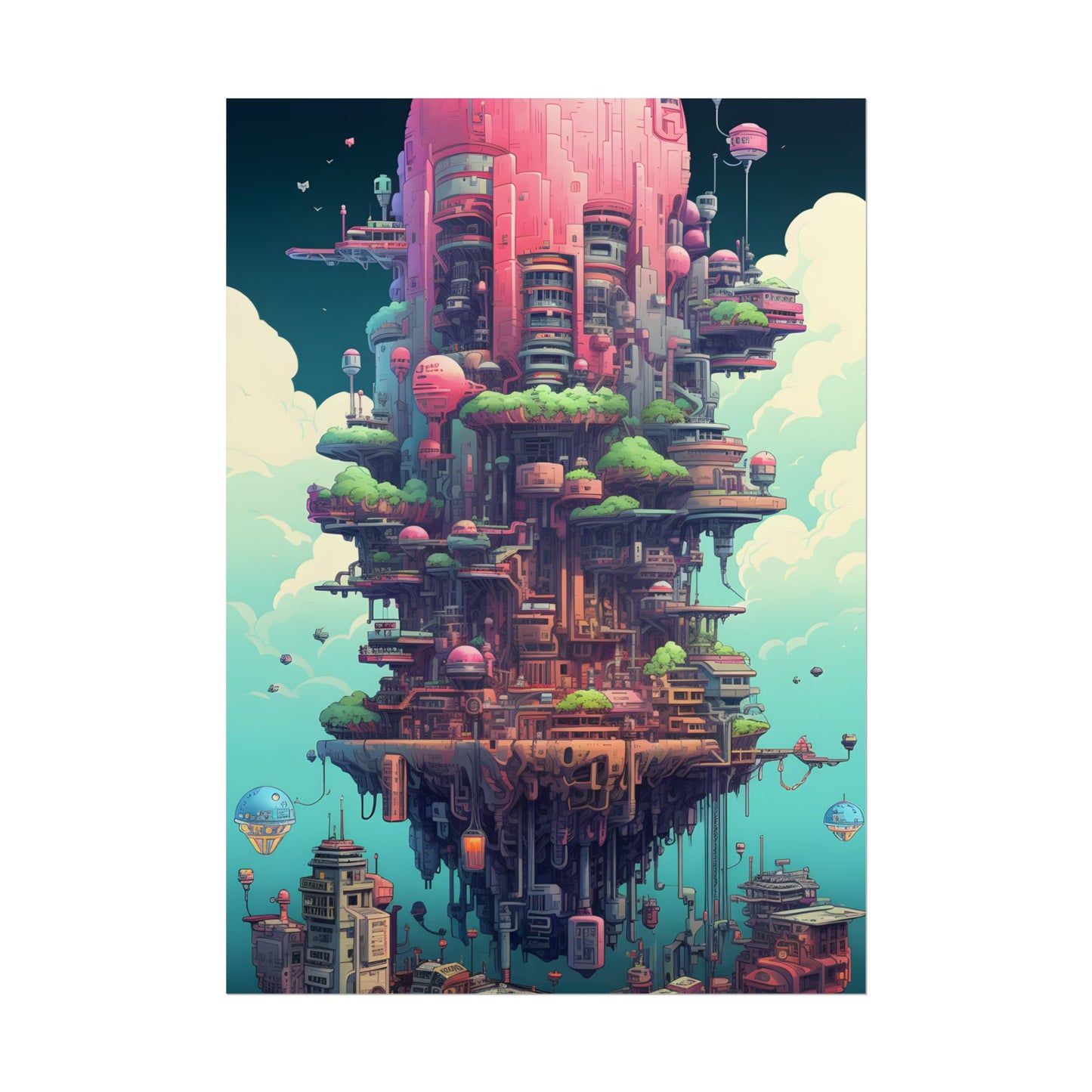 Gamified Pixelated Cyber-Pets: Colorful Digital Art - Poster