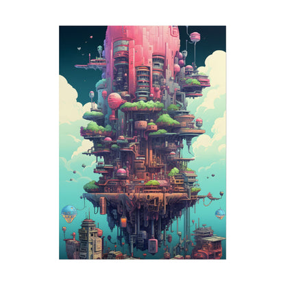 Gamified Pixelated Cyber-Pets: Colorful Digital Art - Poster