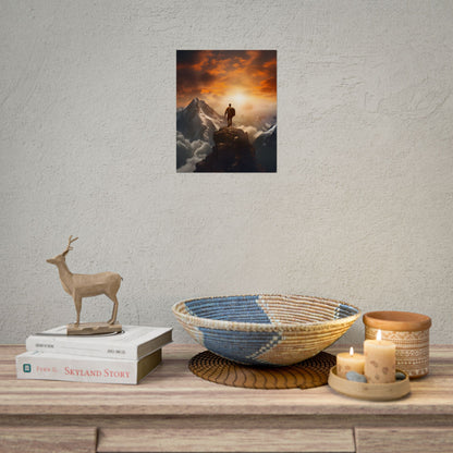 Epic Mountain Sunrise: Majestic Summit Artwork - Poster