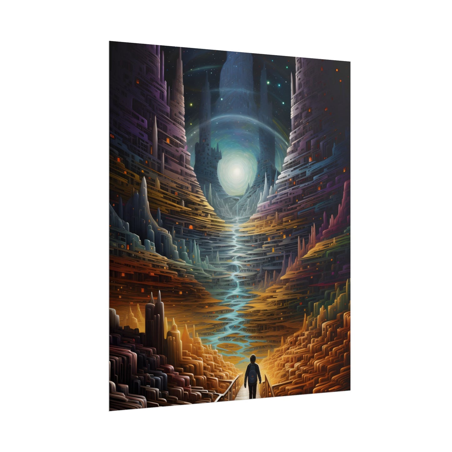 Space Explorer Journey: Astronaut in Cosmic Adventure - Poster