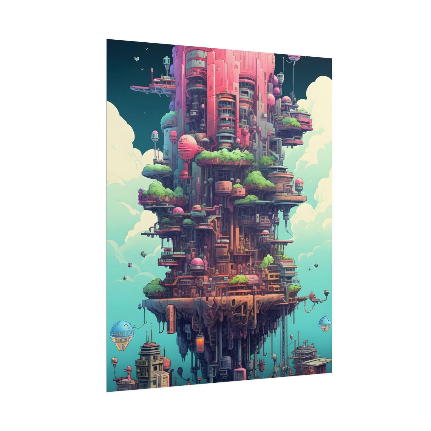 Gamified Pixelated Cyber-Pets: Colorful Digital Art - Poster