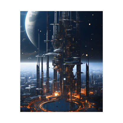 Massive Space Station: Industrial Orbit Artwork - Poster