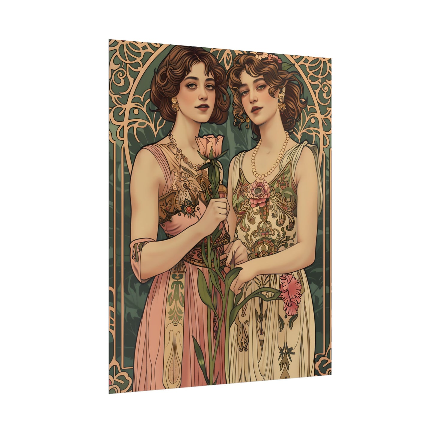 Women in Harmony: Primrose Bloom Artwork - Poster