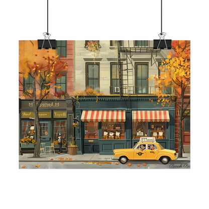Whimsical Yellow Dreams: Playful Building Digital Art - Poster