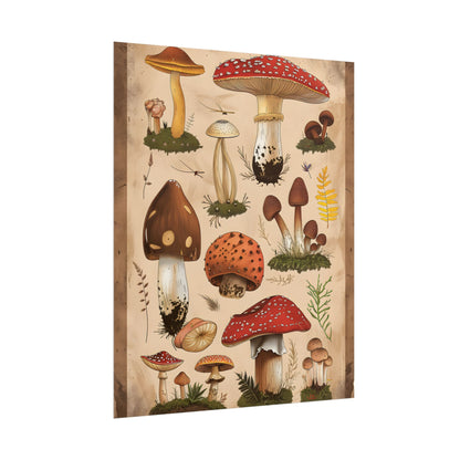 Vibrant Mushroom Species Poster: A Colorful Collection - Poster