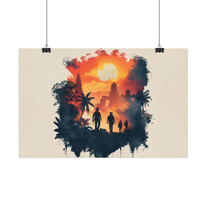 Nathan Drake's Adventure: Minimalist Illustration - Poster