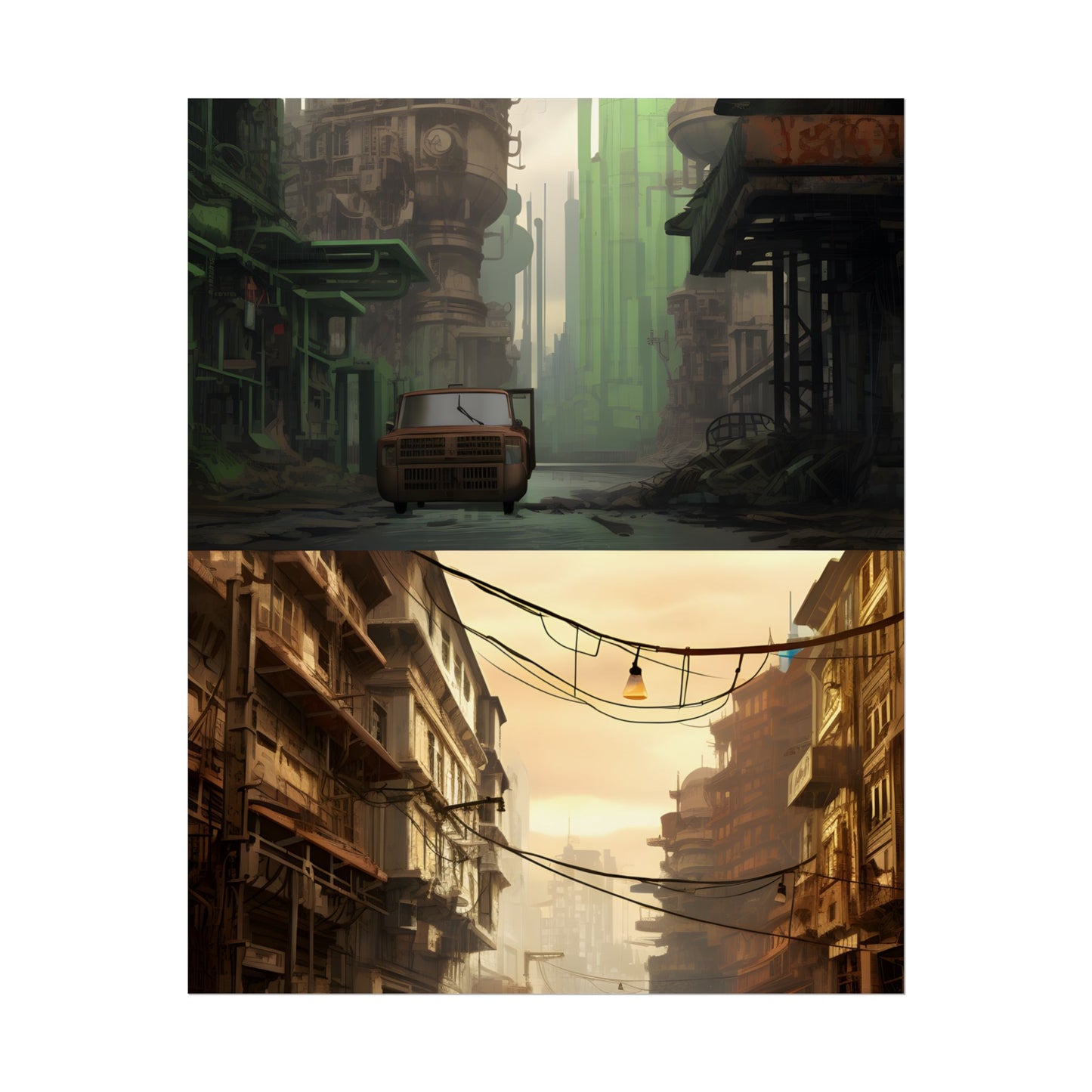 Steampunk Post-Apocalypse: Ruins of a Thriving City - Poster