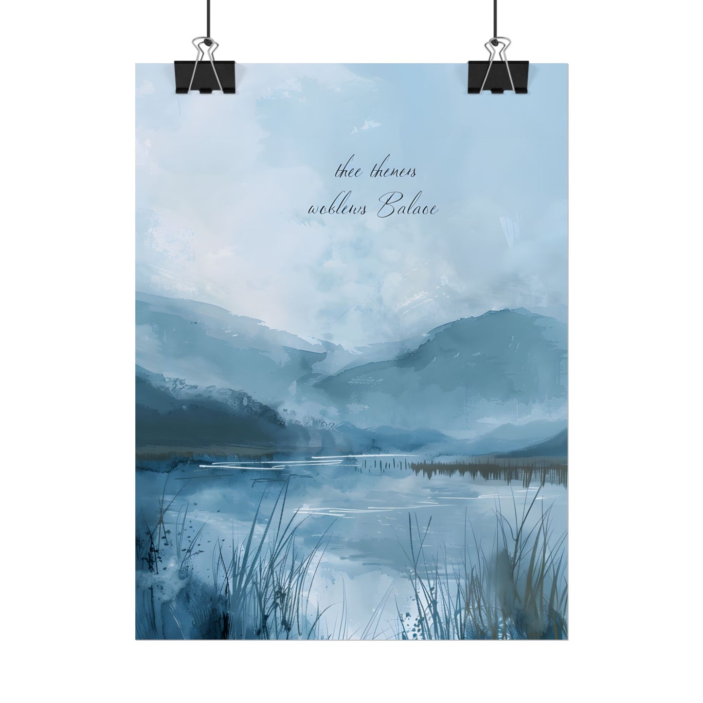Peaceful Serenade: A Calming Landscape with Inspirational Quote - Poster