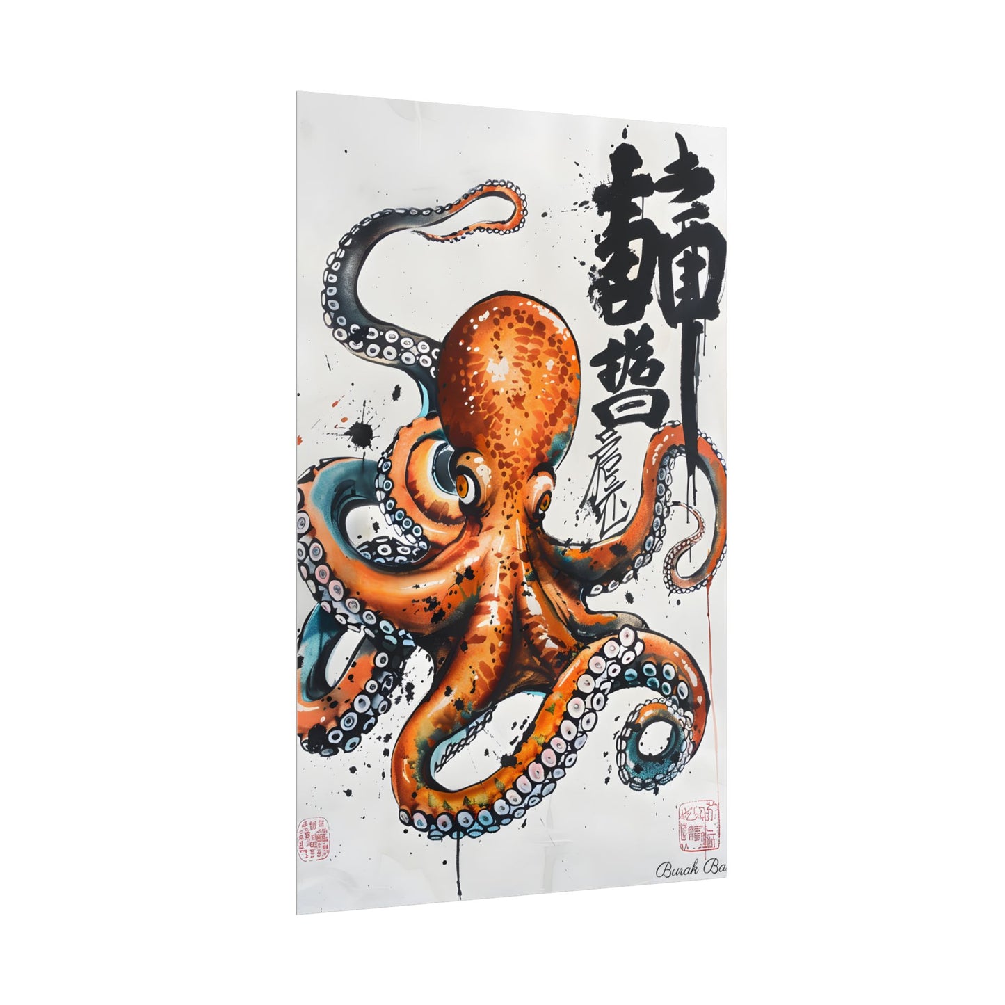 Japanese Ukiyo-e Octopus: Traditional Artwork Print - Poster