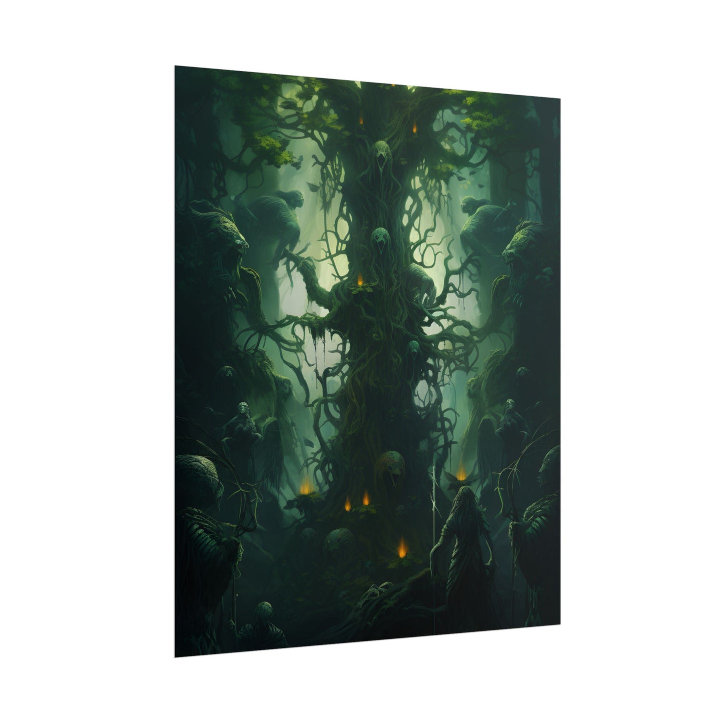 Mystical Forest Guardians: Ancient Tree Spirits Unite - Poster