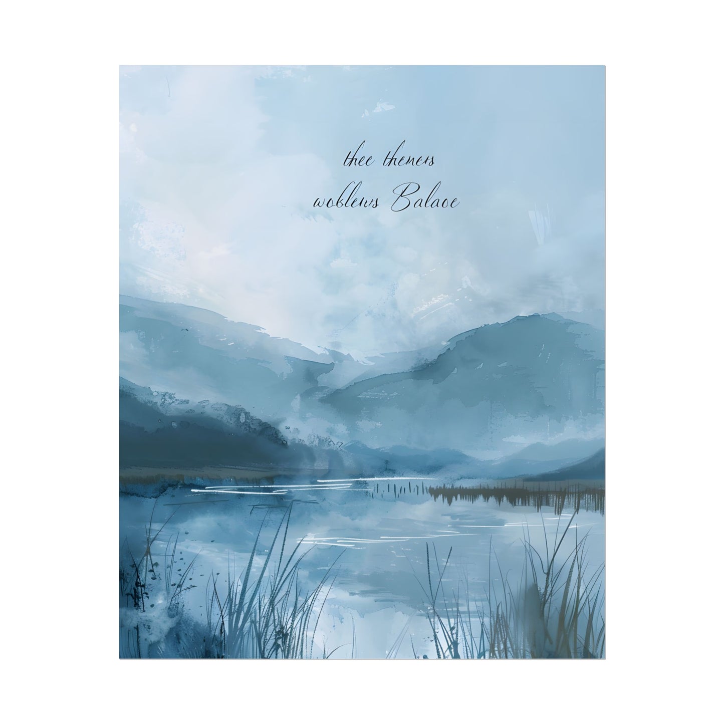 Peaceful Serenade: A Calming Landscape with Inspirational Quote - Poster