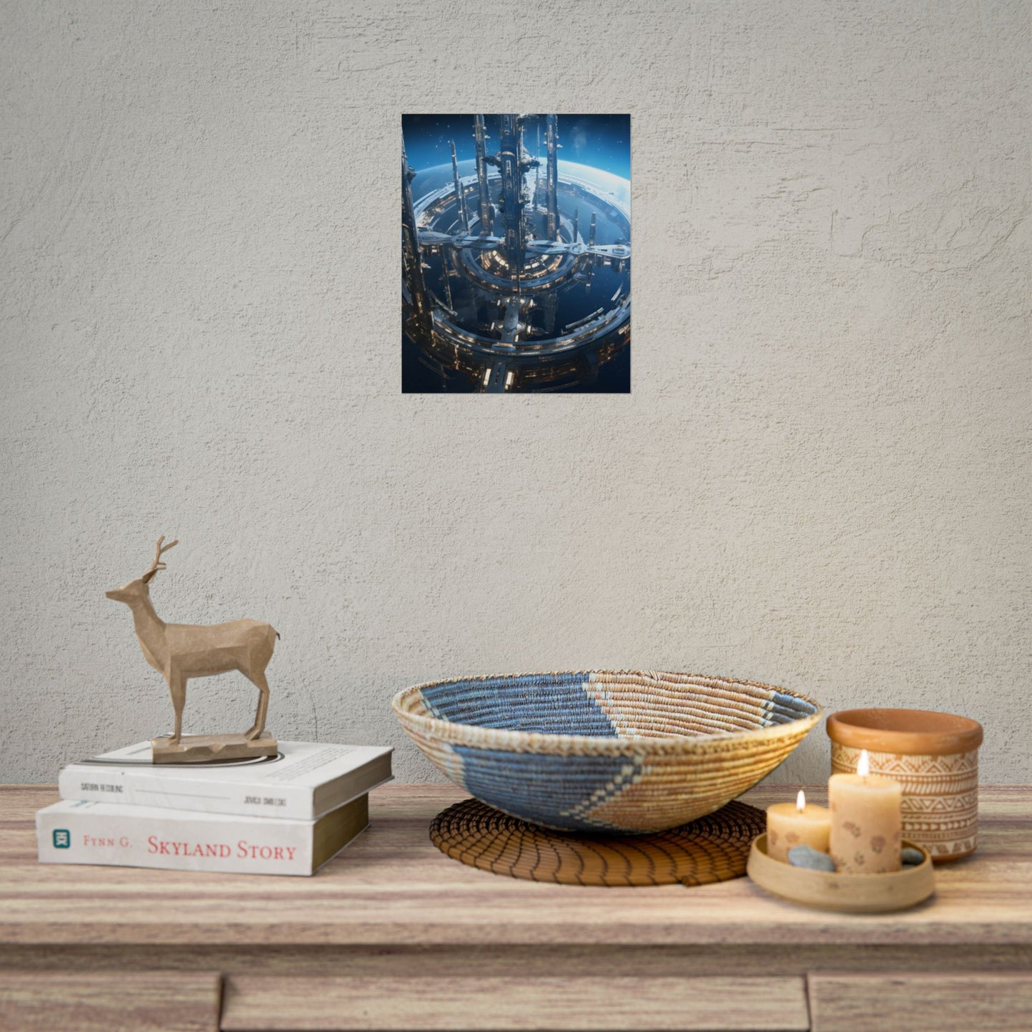 Futuristic Space Station: Aetherial Hub - Poster