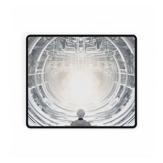 Elderly Man in Complex System: A Technological Dilemma - Desk Mat