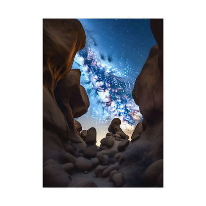 Stargazing Night Sky: Celestial Beauty of the Universe - Poster