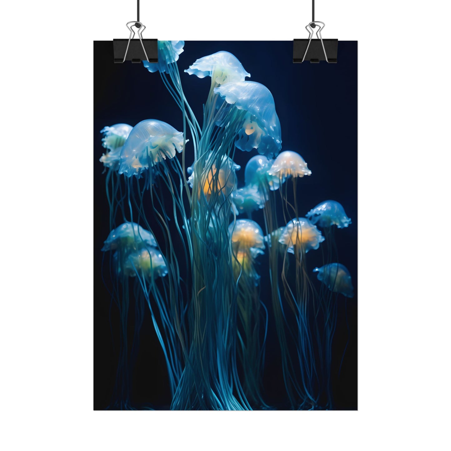 Bioluminescent Oceanic Ballet: Dancer's Magical Night Performance - Poster