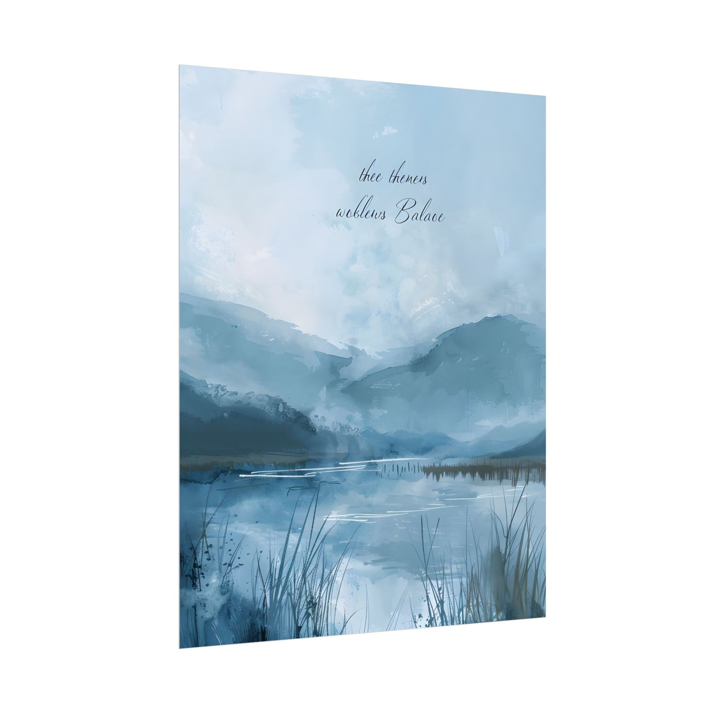 Peaceful Serenade: A Calming Landscape with Inspirational Quote - Poster