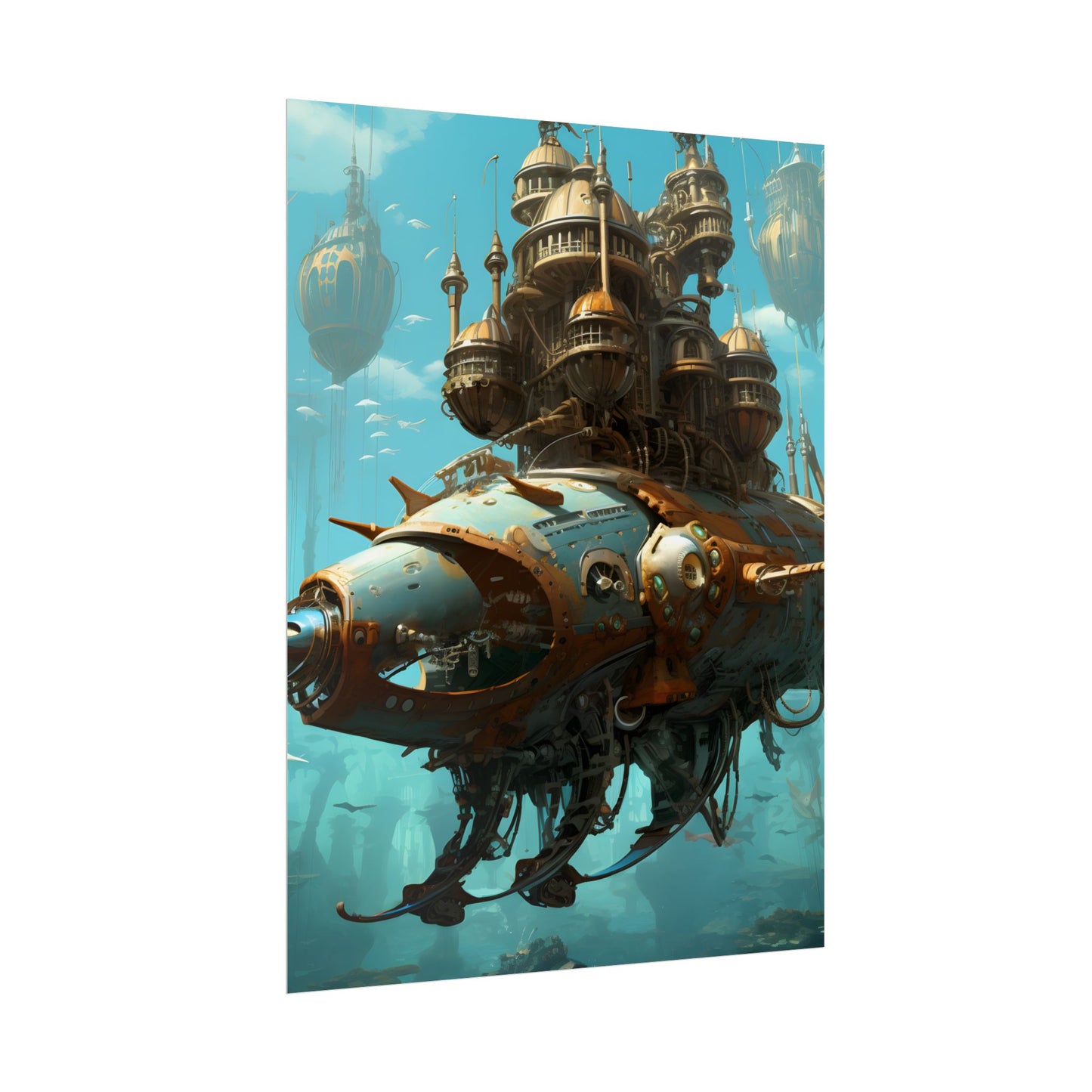 Steampunk Ocean Adventure: Victorian Industrial Voyage - Poster