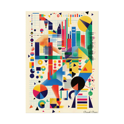 Colorful Educational Artwork: Statistical Illustration - Poster