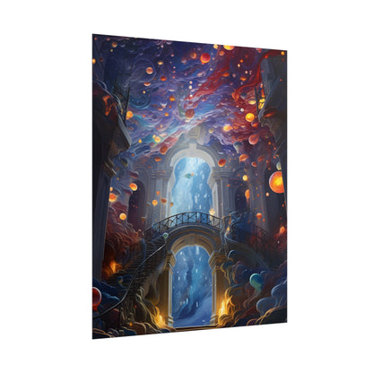 Celestial Art Gallery: Atmospheric Interior Space - Poster