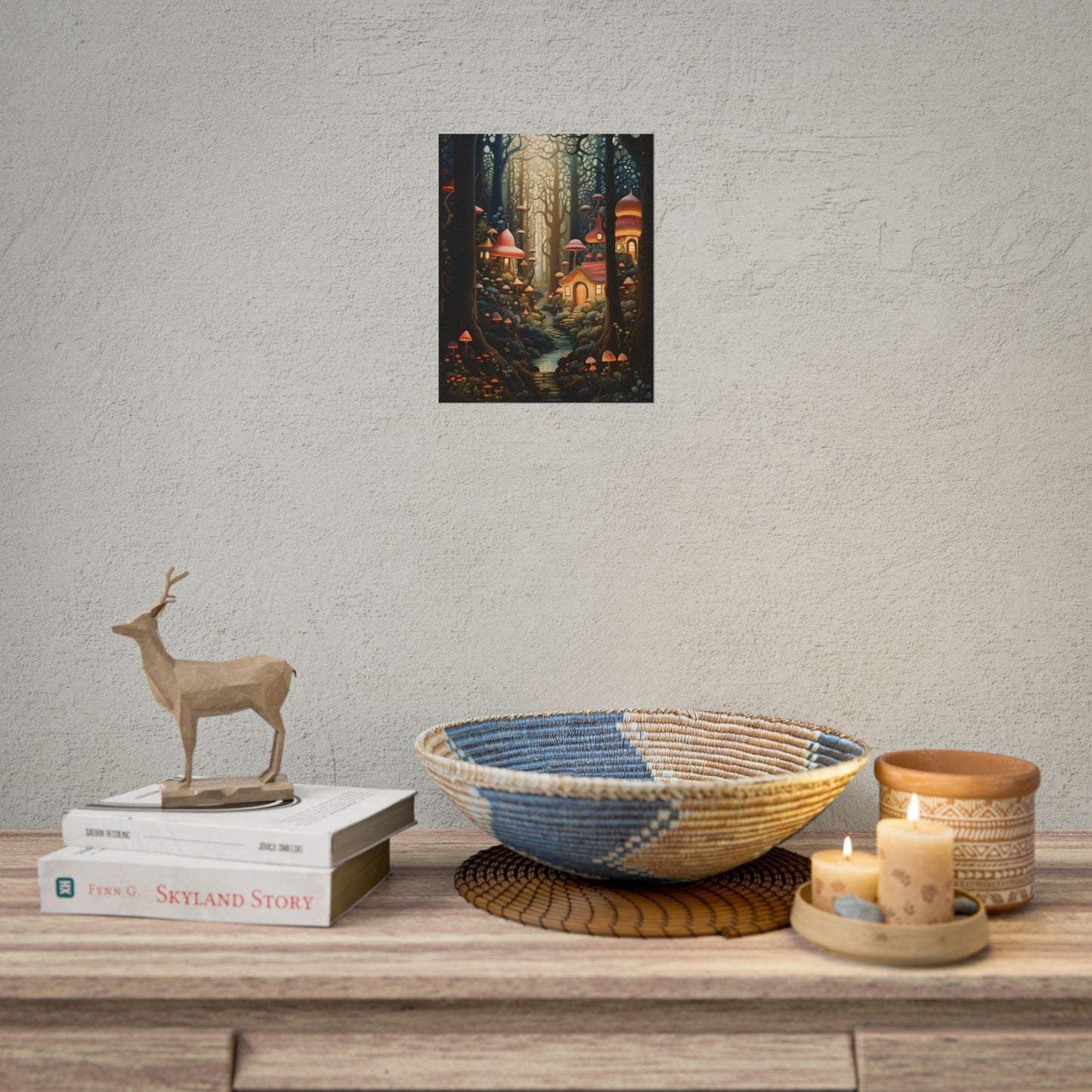 Whimsical Enchanted Forest: Illustrative Artwork - Poster