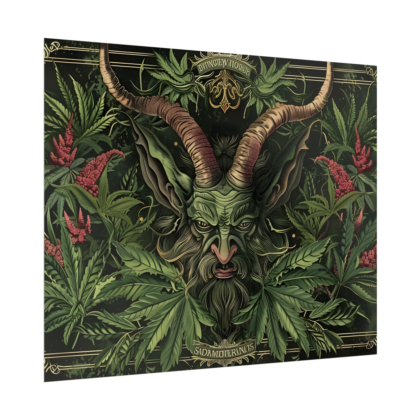 Victorian Devil: Dark Ominous Illustration - Poster