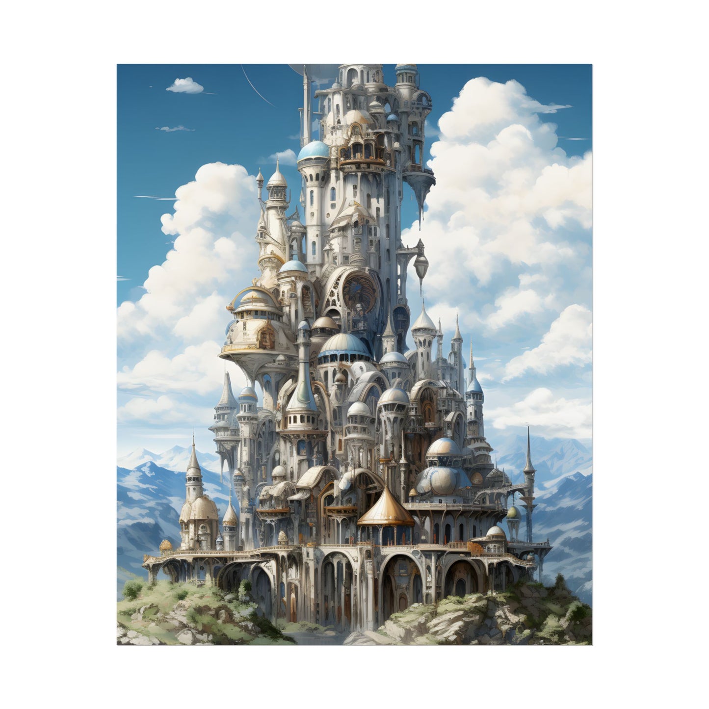 Floating City Columbia 6: Breathtaking Modern Cityscape - Poster