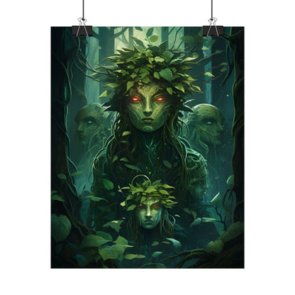 Mystical Forest Guardians: Serene Ancient Tree Spirits - Poster