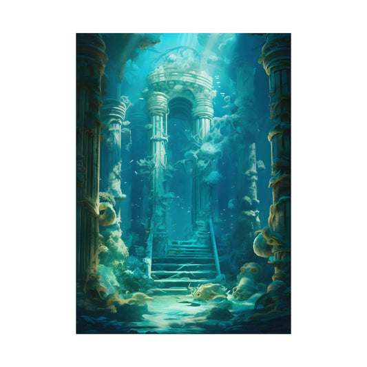 Lost Underwater Civilization: Submerged Ancient Ruins - Poster
