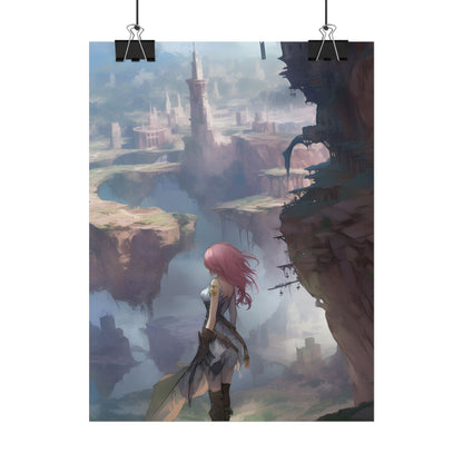 Vibrant Bird in Flight: Anime Style Digital Art - Poster
