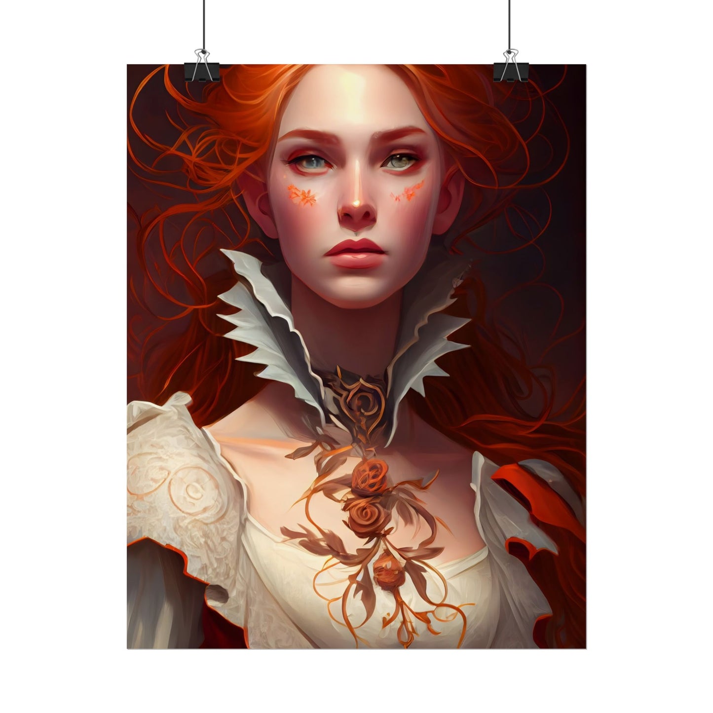 Portrait of a Redhead in Soft Light - Poster