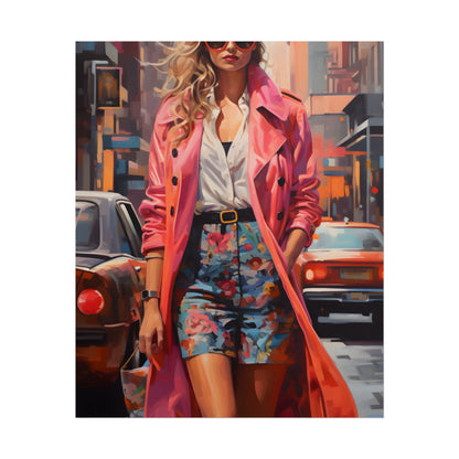 Urban Fashionista: City Street Photography Artwork - Poster