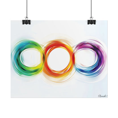 Colorful Swirls: Graphic Art Design - Poster