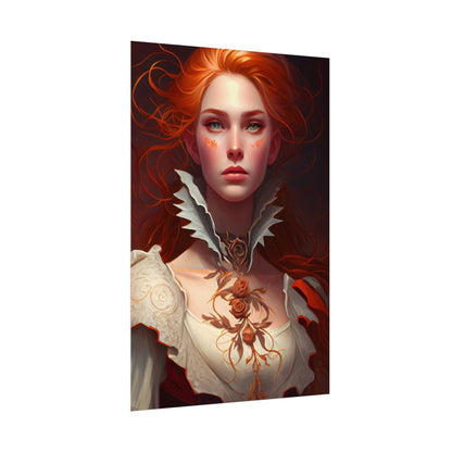Portrait of a Redhead in Soft Light - Poster