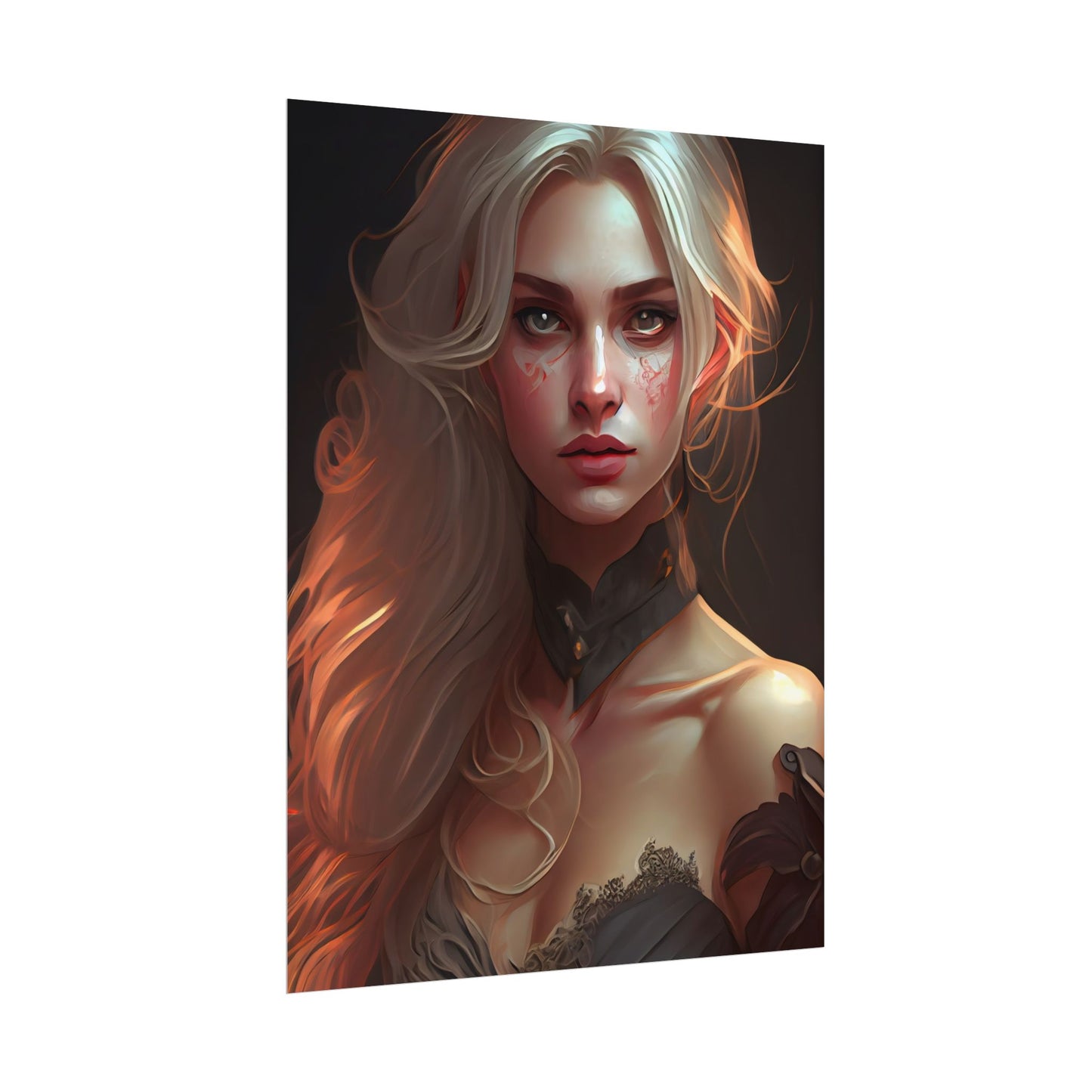 Blonde Beauty: Artistic Portrait of a Woman - Poster